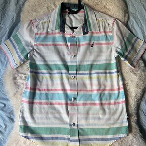 Nautica Boy's Short Sleeve Button Up Shirt
